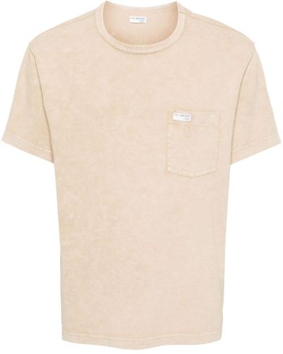 Fay Logo-appliqué Cotton T-shirt - Natural