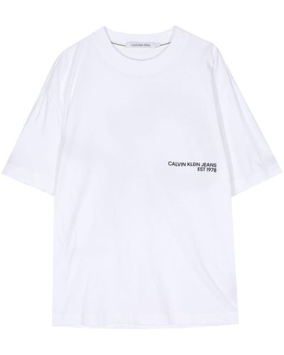 Calvin Klein T-shirt con stampa - Bianco