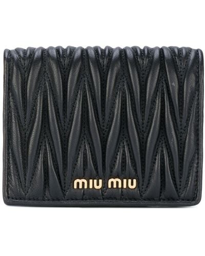 Miu Miu Uitvouwbare Portemonnee - Zwart