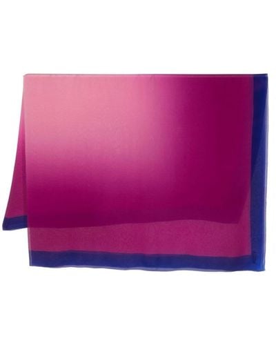 Faliero Sarti Semi-sheer Silk Scarf - Purple