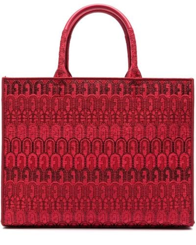 Furla Opportunity Monogram-pattern Tote Bag - Red