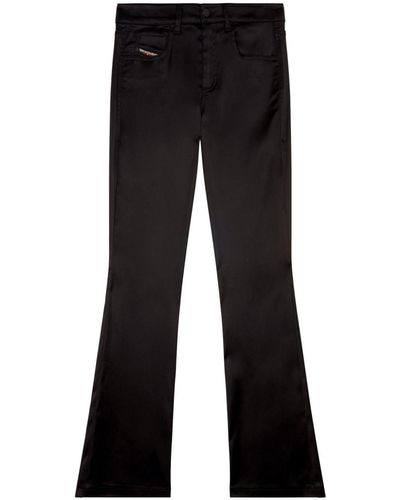 DIESEL P-ebbey Mid-rise Flared Trousers - Black
