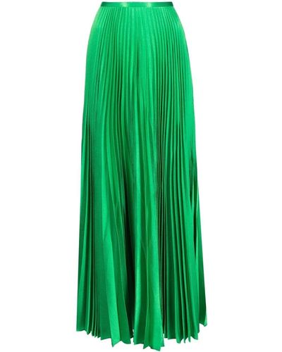 Solace London Henley Pleated Maxi Skirt - Green