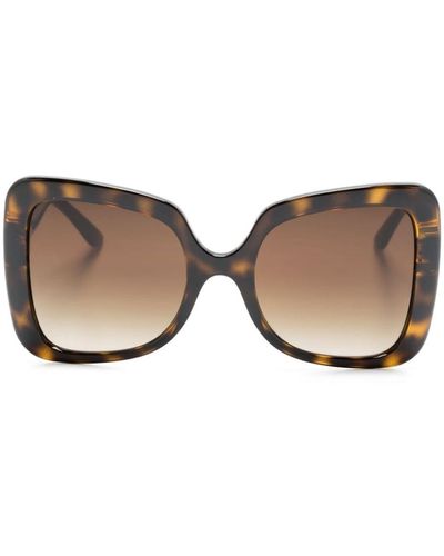 Dolce & Gabbana Butterfly-Sonnenbrille in Schildpattoptik - Natur