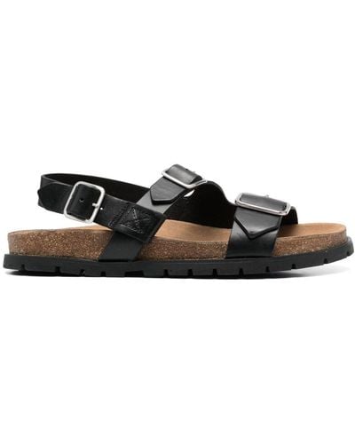 A.P.C. Aly Buckle-strap Leather Sandals - Black