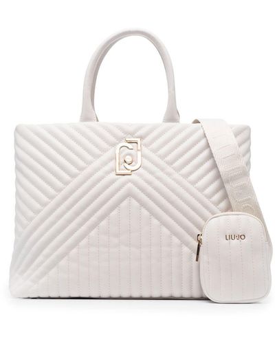 Liu Jo Quilted Faux-leather Tote - Natural