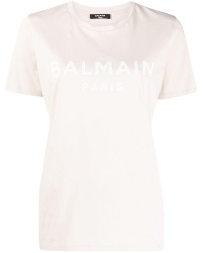 Balmain T-Shirt mit Logo-Print - Mehrfarbig