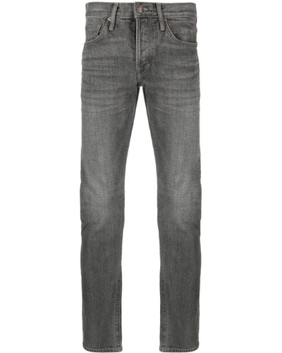 Tom Ford Washed Slim-fit Jeans - Grey