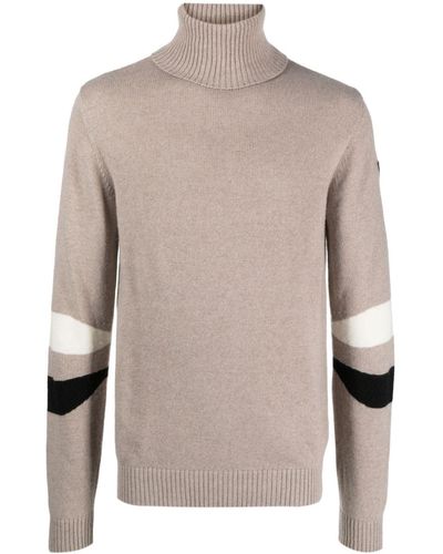 Rossignol Stripe-print Roll-neck Jumper - Natural