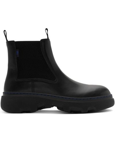Burberry Round-toe Chelsea Boots - Black