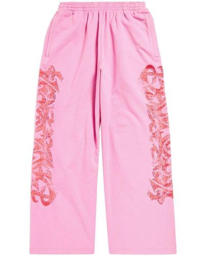 Balenciaga Offshore Wide-leg Track Pants - Pink