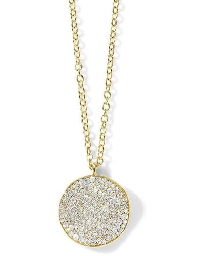 Ippolita 18kt Yellow Gold Stardust Medium Flower Disc Diamond Pendant Necklace - Metallic