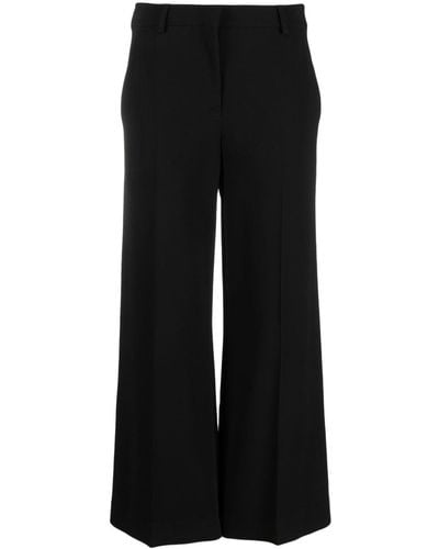 Moschino Mid-rise Cropped Tailored Trousers - Black