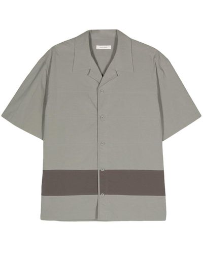Craig Green Stripe-detail Poplin Cotton Shirt - Grey