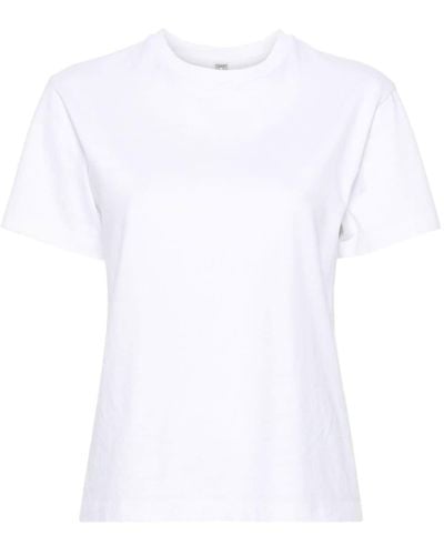 Totême T-shirt en coton biologique à col rond - Blanc
