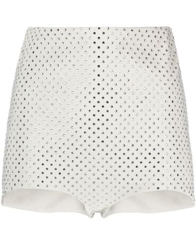 Philosophy Di Lorenzo Serafini Crystal-embellished Mini Shorts - White