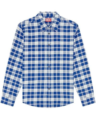 DIESEL ‘S-Umbe-Check-Nw’ Shirt - Blue