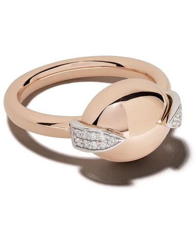 Botier Anillo Earth en oro rosa de 18kt con diamantes - Metálico