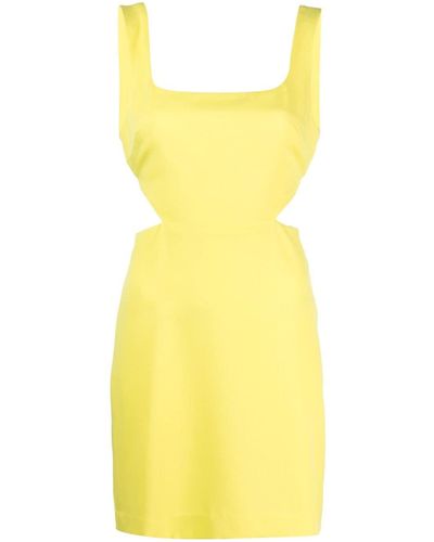 P.A.R.O.S.H. Cut-out Detail Mini Dress - Yellow