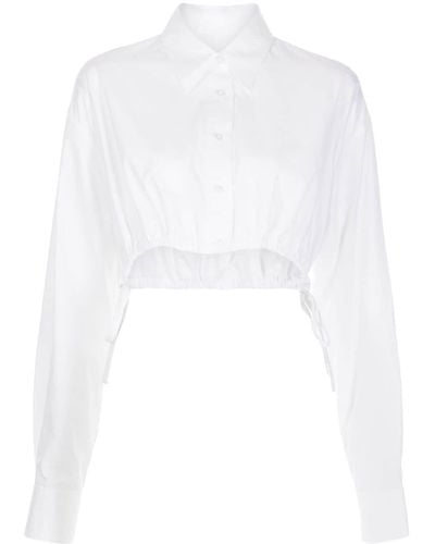Alexander Wang Drawstring Cropped Shirt - White
