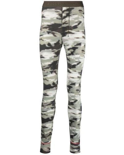 DIESEL Camouflage-print leggings - Gray