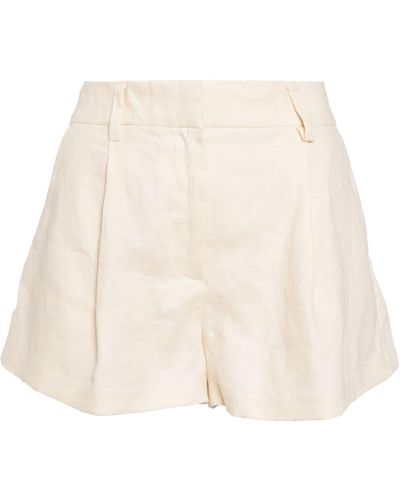 Reformation Short en lin Alex à plis - Neutre