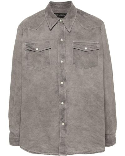Our Legacy Camisa vaquera Frontier - Gris