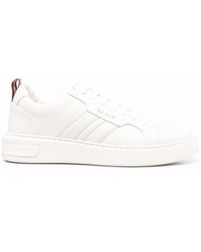 Bally Trainers With Logo - White