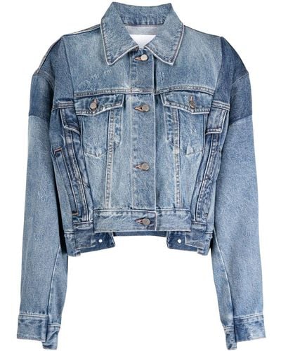 JNBY Veste en jean à design patchwork - Bleu