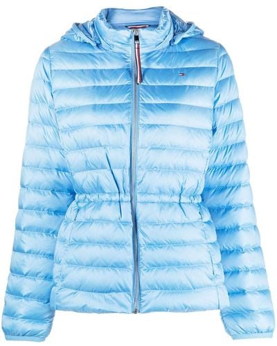 Tommy Hilfiger Quilted Hooded Down-filled Jacket - Blue