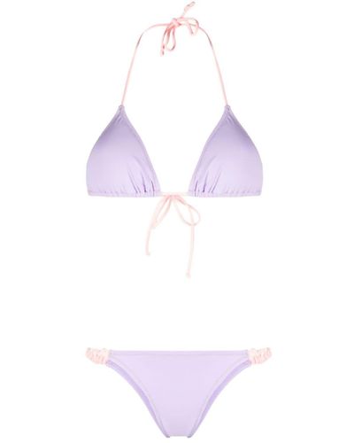 Reina Olga Triangle-shape Bikini Set - Purple
