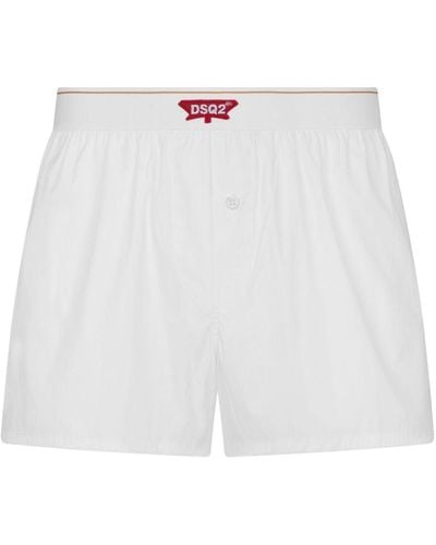 DSquared² Elasticated-waistband Boxers - White