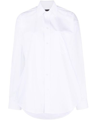 Balenciaga Hemd mit Sanduhr-Form - Weiß