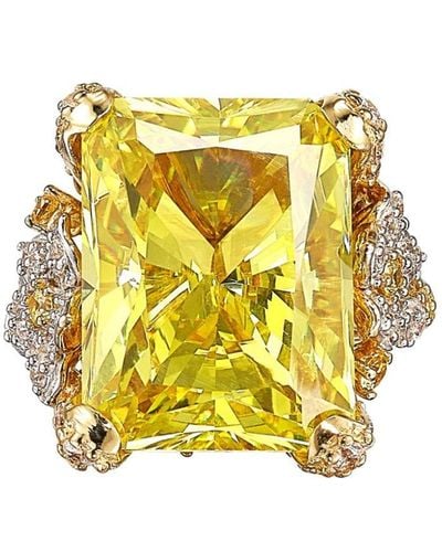 Anabela Chan 18kt Gold Vermeil Lemon Cinderella Gemstone Ring - Yellow