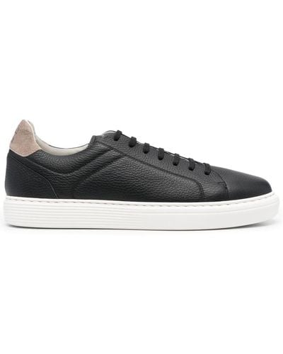 Brunello Cucinelli Low-top Leather Trainers - Black