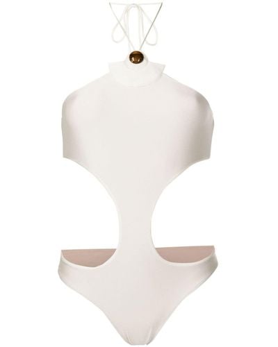 Adriana Degreas Badeanzug mit Cut-Outs - Weiß