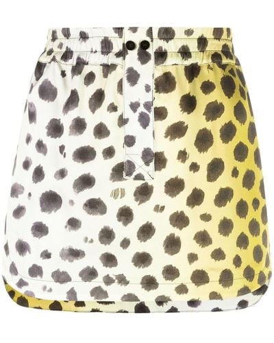 The Attico Cheetah Print Miniskirt - Metallic