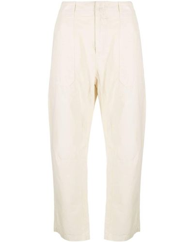 Rag & Bone Leyton Cropped Cotton Trousers - Natural