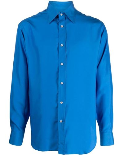 Tom Ford Hemd aus Seide - Blau