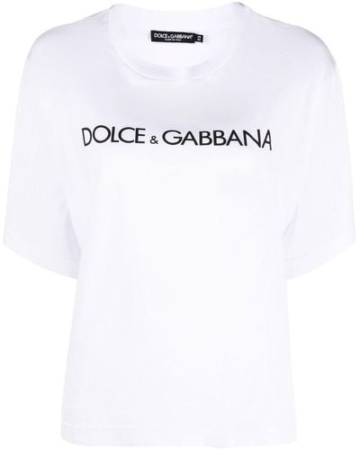 Dolce & Gabbana T-shirt blanc à col ras du cou