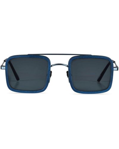 Vilebrequin X Shelter Square-frame Sunglasses - Blue