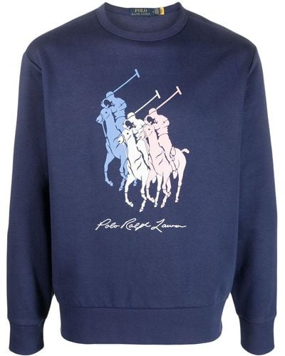 Polo Ralph Lauren Sweat Polo Pony à col rond - Bleu
