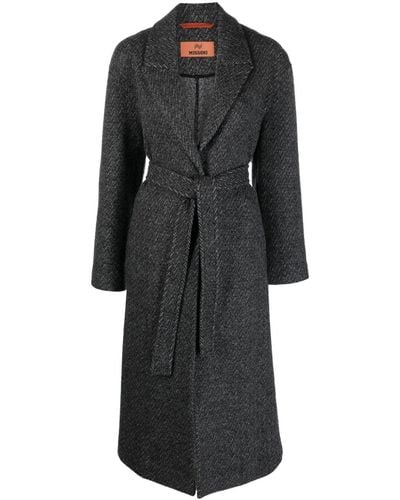 Missoni Peak-lapels Wool Coat - Black