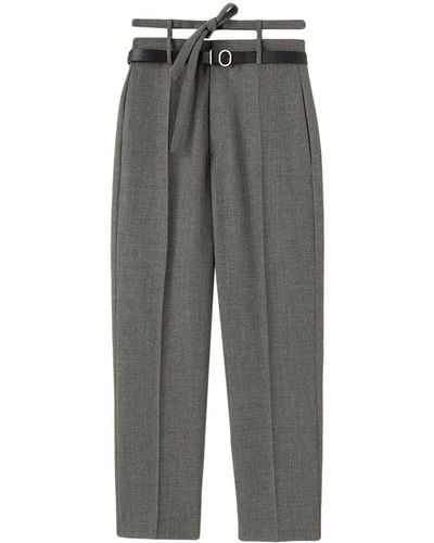 Jil Sander Belted Tailored Trousers - Grey