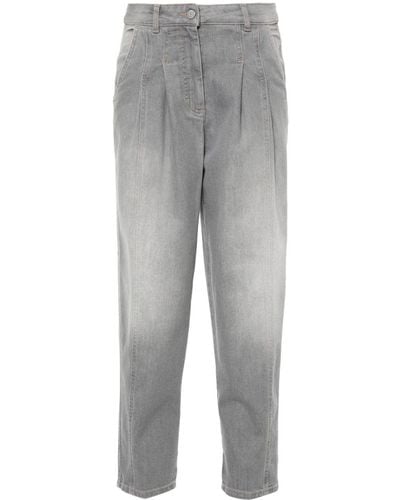 Peserico Klassische Tapered-Jeans - Grau