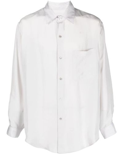 Lemaire Silk Shirt With Buttons - White