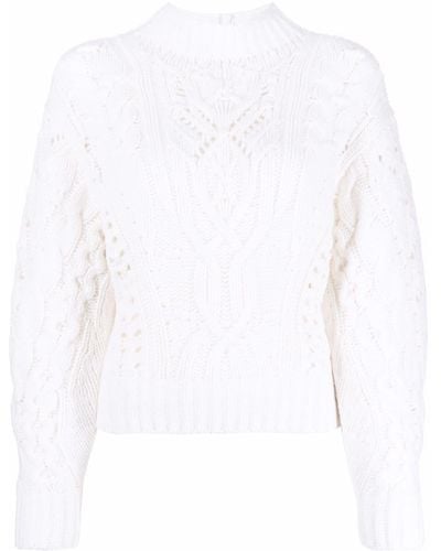 Vince Bauble Cable-knit Sweater - White