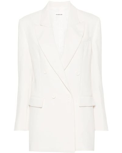 P.A.R.O.S.H. Double-breasted Blazer - White