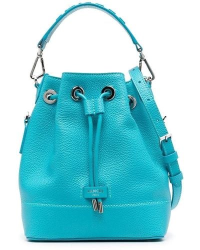 Lancel Leather Bucket Bag - Blue