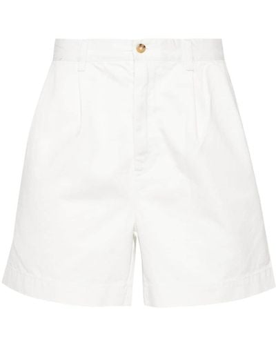 Polo Ralph Lauren Twill Shorts Met Logopatch - Wit